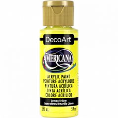   Akrilfesték matt 59ml - Lemon Yellow (transparent) - DecoArt Americana® Acrylics (1 db)