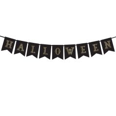 Halloween fekete banner / zászlófüzér (1 db)