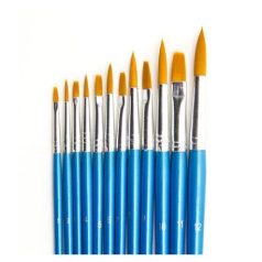   Ecset készlet , Artist Brush Set / 6x flat, 6x round -  (12 db)