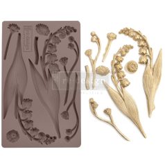   ReDesign with Prima szilikon öntőforma, 5x8 Inch Decor Mould / Bell Orchids (1 db)