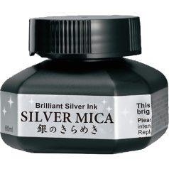   Kuretake Ezüst Tinta SILVER MICA Brilliant Silver Ink (1 db)