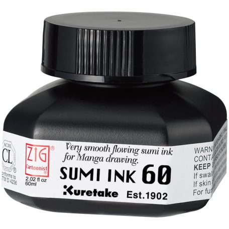 Kuretake Tinta 60 ml Sumi Ink - Fekete (1 db)