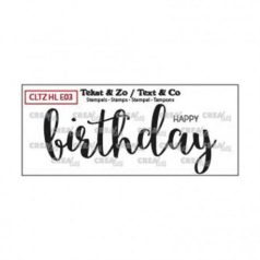   Szilikonbélyegző , Happy birtday solid / Clear Stamp -  (1 db)