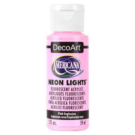 Akrilfesték matt 59ml - Pink Explosion - DecoArt Americana® Acrylics - Neon Lights (1 db)