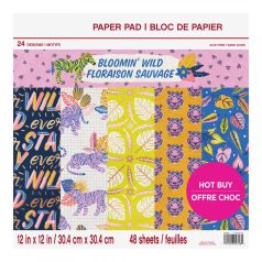   Craft Smith Scrapbook Papírkészlet 12"(30 cm) Paint Bloomin' WildPaper Pad (48 lap)