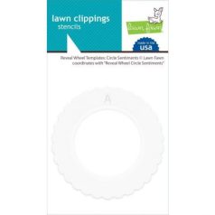   Sablon LF2227, Lawn Clippings Stencils / Reveal Wheel: Circle Sentiments -  (1 csomag)