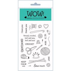   Szilikonbélyegző , Wow! Clear Stamp Set / Simply Sew (by Gemma Campbell) -  (1 csomag)