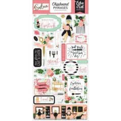   Chipboard matric 6X12", Echo Park Salon / Chipboard Accents (1 csomag)