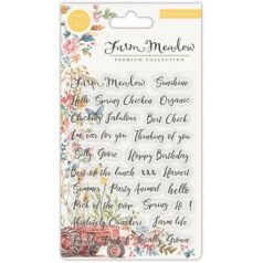   Szilikonbélyegző , Craft Consortium Farm Meadow / Sentiments - Clear Stamps (1 db)