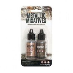   Alcohol Ink készlet , Tim Holtz® Alcohol Ink / Mixatives™ Rose Gold & Gunmetal -  (1 csomag)