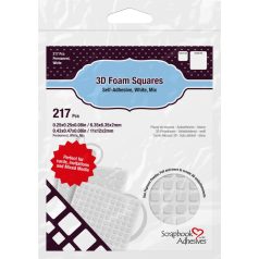   3D ragasztó, 2 mm Squares White Mix / Scrapbook Adhesives 3D Foam (1 csomag)