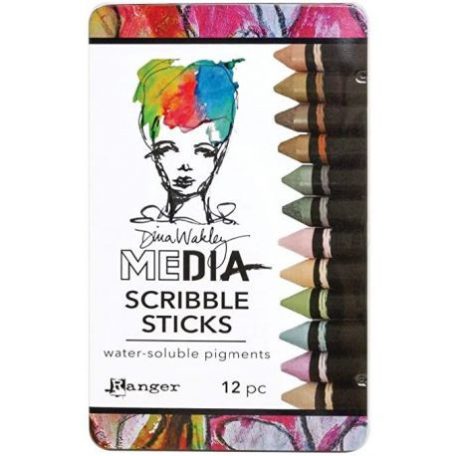 Akvarell kréta 56 ml, Dina Wakley Media / Scribble sticks 3 -  (12 db)