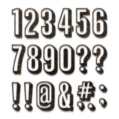   Vágósablon 664808, Alphanumeric Shadow Numbers / Sizzix Thinlits Die - Tim Holtz (1 csomag)