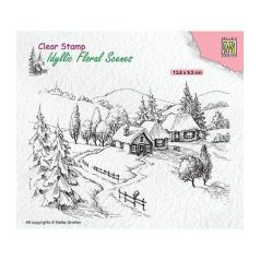   Szilikonbélyegző , Nellie's Clear stamps / Idyllic wintery scene -  (1 csomag)