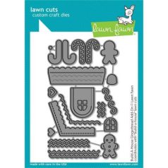   Vágósablon LF2438, Lawn Cuts Custom Craft Die / Build-A-House Gingerbread Add-On -  (1 csomag)