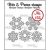 Szilikonbélyegző , Crealies Clear stamp / Snowflakes outline -  (1 csomag)