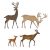 Vágósablon 664968, Darling Deer / Sizzix Thinlits Die - Tim Holtz (1 csomag)