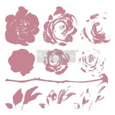   Re-Design with Prima Mystic Rose Óriás dekor bélyegző 12"(30 cm) Decor Clear Stamps (1 csomag)