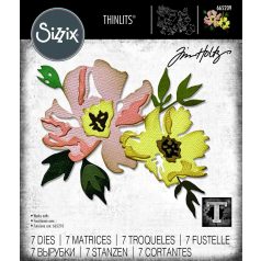   Vágósablon 665209, Brushstroke Flowers 1 / Sizzix Thinlits Die - Tim Holtz (1 csomag)