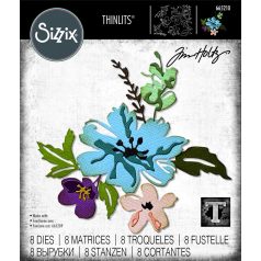   Vágósablon 665210, Brushstroke Flowers 2 / Sizzix Thinlits Die - Tim Holtz (1 csomag)