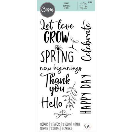 Sizzix Szilikonbélyegző New Beginnings Sizzix Clear Stamps  (1 csomag)