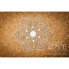   Díszítőelem , Laserowe Love Chipboard / Jasmin Rosette - Indiana (1 csomag)