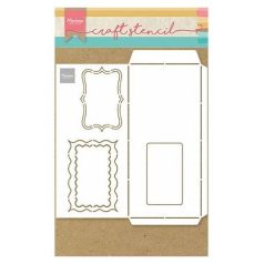   Stencil PS8079, Marianne Design Craft stencil / Craft stencils Slimline envelope - A4 -  (1 db)