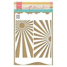   Stencil PS8080, Marianne Design Craft stencil / Mask stencils Slimline Sunburst - A4 -  (1 db)