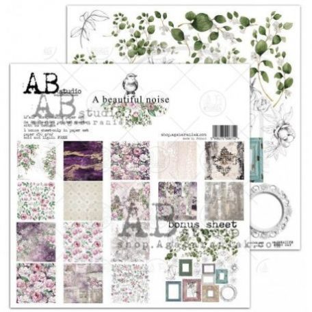 Papírkészlet 12x12, AB Studio scrapbooking paper / A Beautiful Noise -  (8 lap)