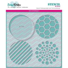   Stencil 16*16 cm, Backgrounds Round / CD Stencil -  (1 csomag)