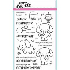   Szilikonbélyegző , Heffy Doodle Clear Stamps / Elephant of Surprise  -  (1 csomag)