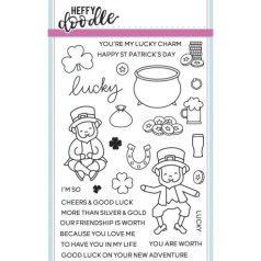   Szilikonbélyegző , Heffy Doodle Clear Stamps / Lucky Friends  -  (1 csomag)