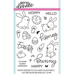   Szilikonbélyegző , Heffy Doodle Clear Stamps / Honey Bunny Boo  -  (1 csomag)