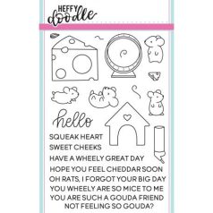   Szilikonbélyegző , Heffy Doodle Clear Stamps / Hello Squeakheart  -  (1 csomag)