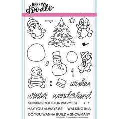   Szilikonbélyegző , Heffy Doodle Clear Stamps / Wanna Build A Snowman  -  (1 csomag)