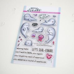   Szilikonbélyegző , Heffy Doodle Clear Stamps / Sealy Friends  -  (1 csomag)