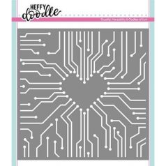 Stencil , Love Circuit   / Heffy Doodle Stencil -  (1 db)