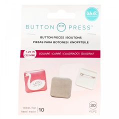   Kitűzőalap - négyzet , WRMK Button Press / Square Button Pin Back Refill (10 db)