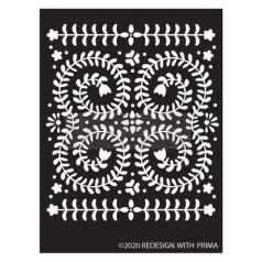   Stencil 9x13.5 Inch, Re-Design with Prima Decor Stencils / Elegant Vine -  (1 db)