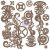 Chipbaord , Mechanical Thistle / Finnabair Decorative Chipboard -  (1 csomag)