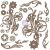 Chipbaord , Mechanical Flourishes / Finnabair Decorative Chipboard -  (1 csomag)