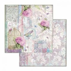   Scrapbook papír , Stamperia Paper Sheets / Cage and birds - Hortensia (1 lap)