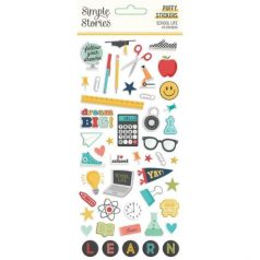   Pufi matrica , Simple Stories School Life / Puffy Stickers -  (1 ív)