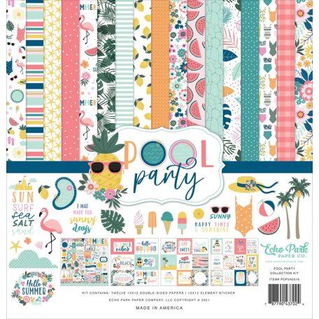 Echo Park Scrapbook Papírkészlet 12" (30 cm) Pool Party / Collection Kit (1 csomag)