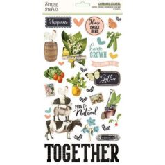   Chipboard matrica 6X12", Simple Stories Farmhouse Garden / Chipboard -  (1 csomag)