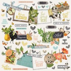   Matrica 12", Simple Stories Farmhouse Garden / Banner Sticker -  (1 ív)