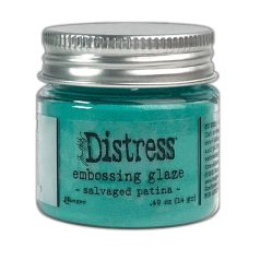   Ranger Distress embossing glaze - Salvaged Patina - Fényes átlátszó domborítópor - Tim Holtz (1 db)