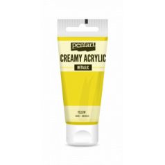   Pentart Krémes akrilfesték metál - sárga - Creamy Acrylic (60 ml)