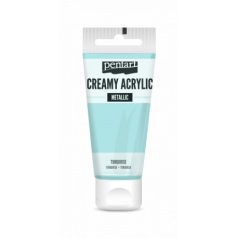   Pentart Krémes akrilfesték metál - türkiz - Creamy Acrylic (60 ml)