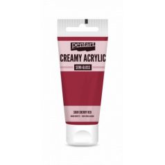   Pentart Krémes akrilfesték selyemfényű - meggypiros - Creamy Acrylic (60 ml)